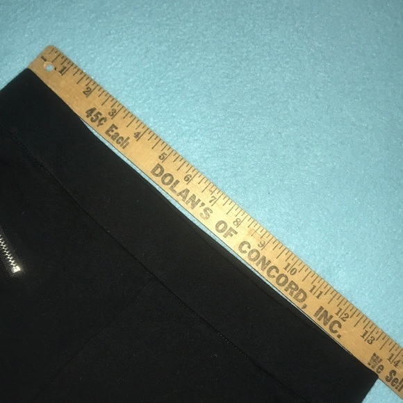 ZARA BASIC COLLECTION Black Moto Zipper details pull on skinny size M - Picture 9 of 12